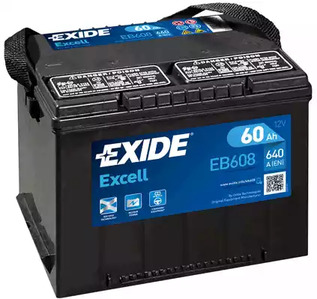 Стартерная аккумуляторная батарея excell EXIDE EB608